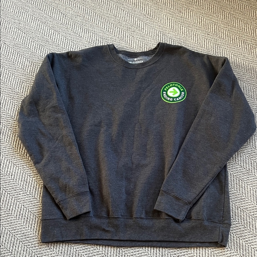 Peloton Crewneck Sweatshirt - Charcoal with Green Logo